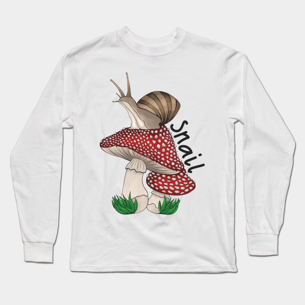 Snail Long Sleeve T-Shirt by lifyzizee